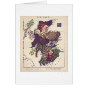 Mapa 1868 de la caricatura de Escocia