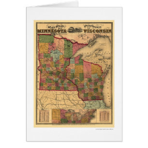 Mapa 1871 del ferrocarril de Minnesota y de