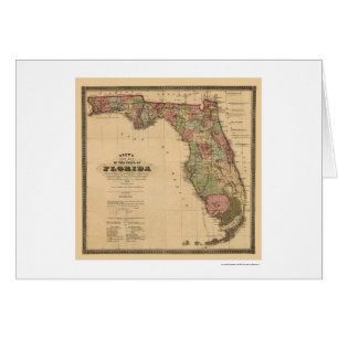 Mapa 1874 del ferrocarril de la Florida