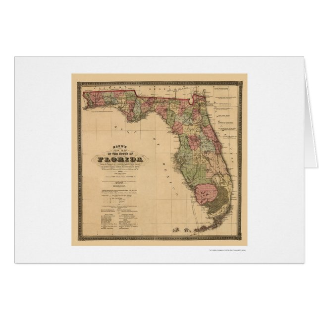 Mapa 1874 del ferrocarril de la Florida (Anverso (Horizontal))