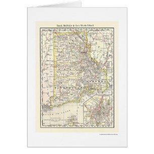 Mapa 1875 del ferrocarril de Rhode Island