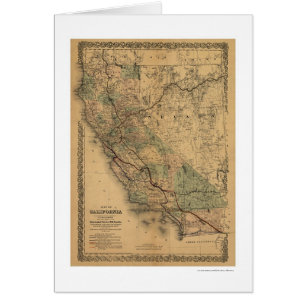 Mapa 1876 del ferrocarril de California y de