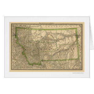 Mapa 1881 del ferrocarril de Montana