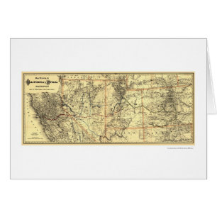 Mapa 1882 del carril de California y de Nevada