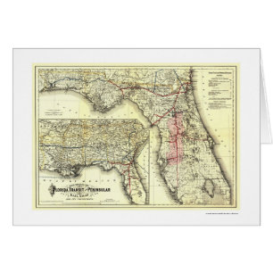 Mapa 1882 del ferrocarril del tránsito de la