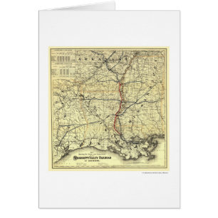Mapa 1882 del ferrocarril del valle de Mississippi