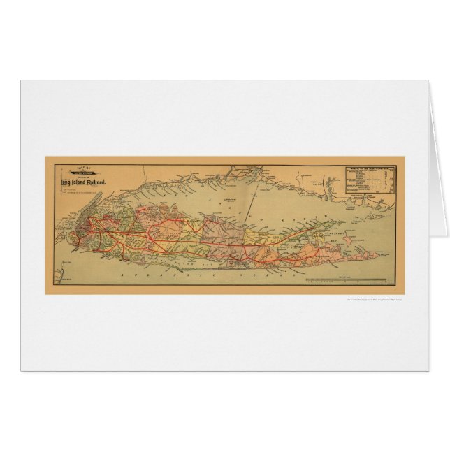 Mapa 1884 del ferrocarril de Long Island (Anverso (Horizontal))