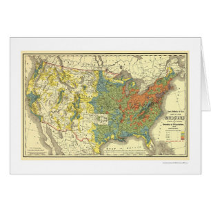Mapa 1890 de los E.E.U.U. de la densidad