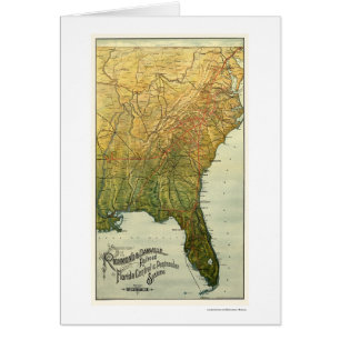 Mapa 1893 del ferrocarril de Richmond y de