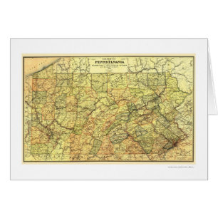 Mapa 1895 del ferrocarril de Pennsylvania