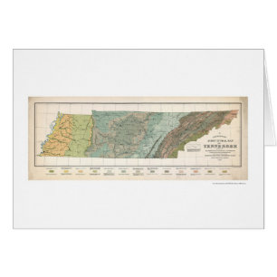 Mapa 1896 de la agricultura de Tennessee