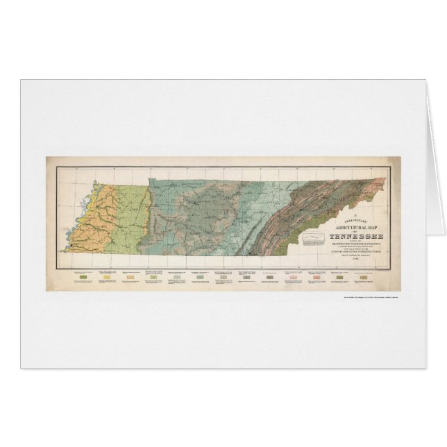 Mapa 1896 de la agricultura de Tennessee (Anverso (Horizontal))