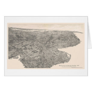 Mapa 1897 de Brooklyn, Nueva York Birdseye