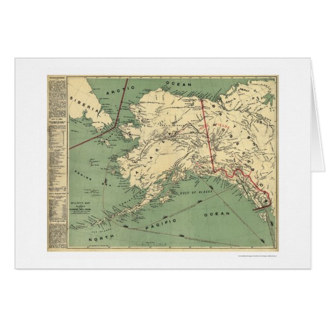 Mapa 1897 de los campos del oro de Alaska (Anverso (Horizontal))