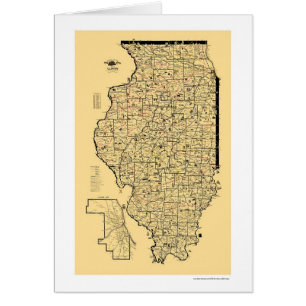 Mapa 1897 del ferrocarril de Illinois