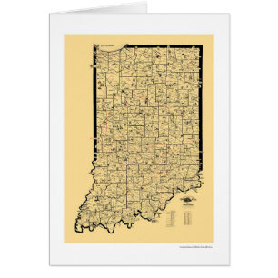 Mapa 1897 del ferrocarril de Indiana