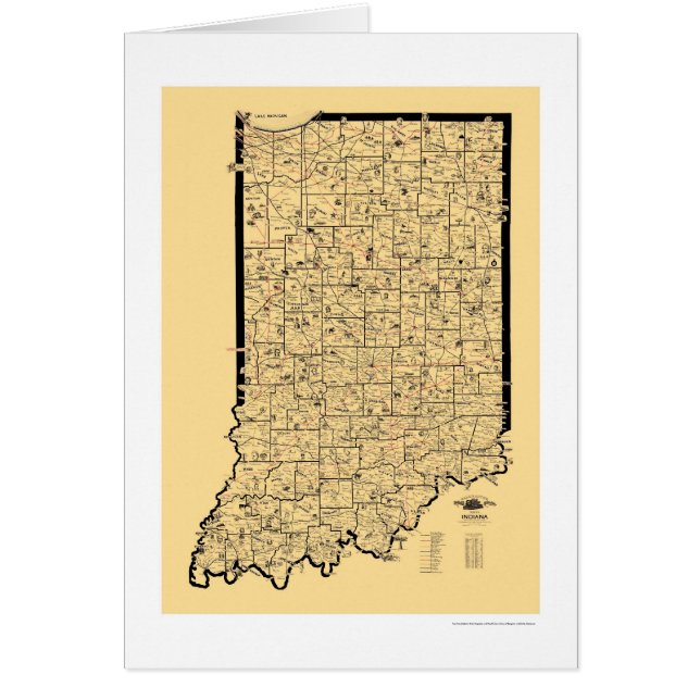 Mapa 1897 del ferrocarril de Indiana (Frente)
