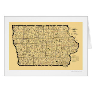Mapa 1897 del ferrocarril de Iowa