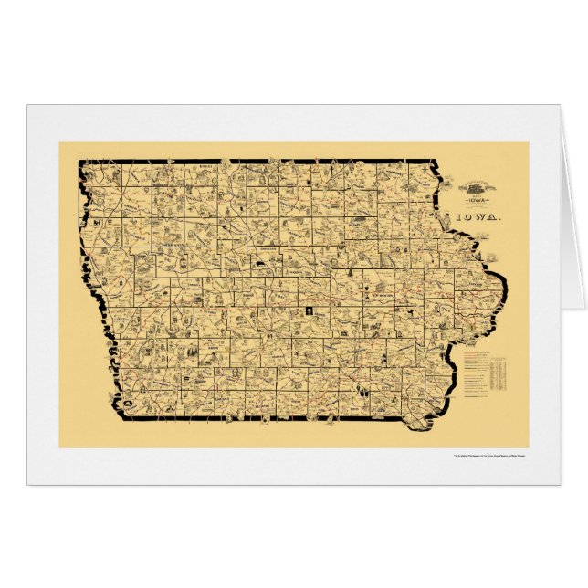 Mapa 1897 del ferrocarril de Iowa (Anverso (Horizontal))
