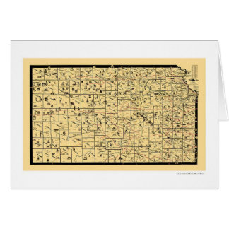 Mapa 1897 del ferrocarril de Kansas