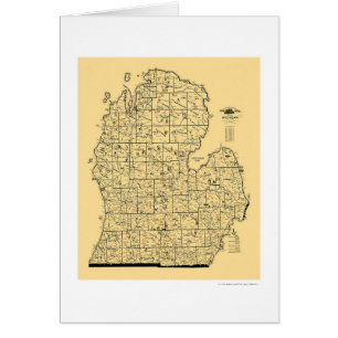 Mapa 1897 del ferrocarril de Michigan