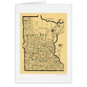 Mapa 1897 del ferrocarril de Minnesota