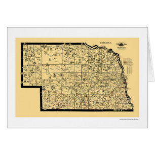 Mapa 1897 del ferrocarril de Nebraska