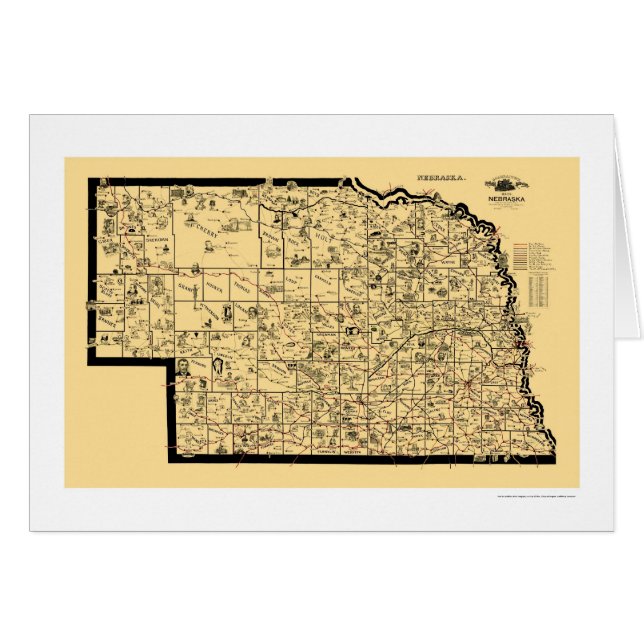 Mapa 1897 del ferrocarril de Nebraska (Anverso (Horizontal))