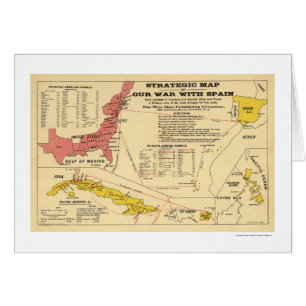 Mapa 1898 de la guerra hispanoamericana