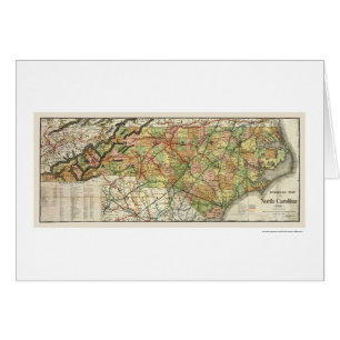 Mapa 1900 del ferrocarril de Carolina del Norte