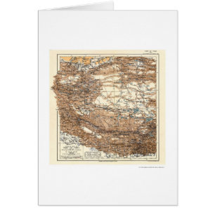 Mapa 1909 de la expedición de Tíbet Hedin