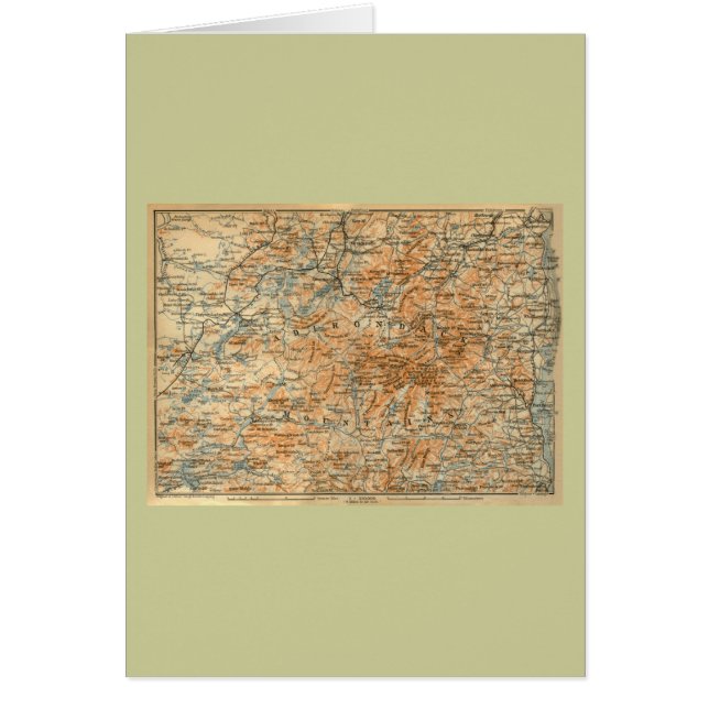 Mapa 1909 del Adirondacks de la guía del viaje del (Frente)