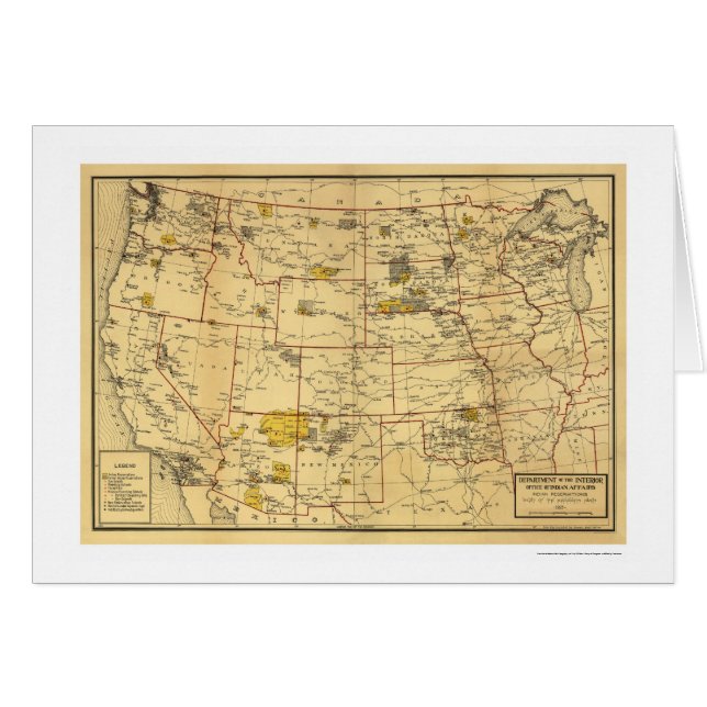 Mapa 1923 de la reserva india (Anverso (Horizontal))