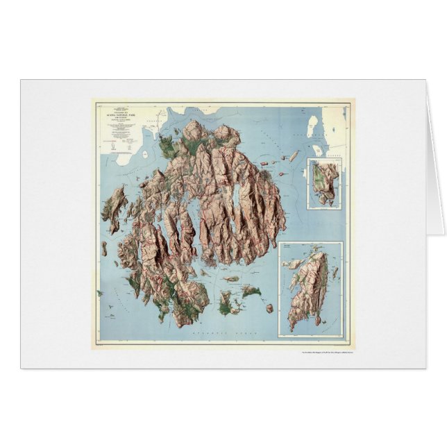 Mapa 1960 del parque nacional del Acadia (Anverso (Horizontal))
