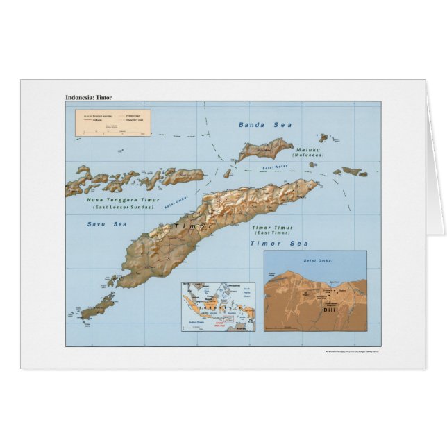 Mapa 1999 de Indonesia Timor (Anverso (Horizontal))