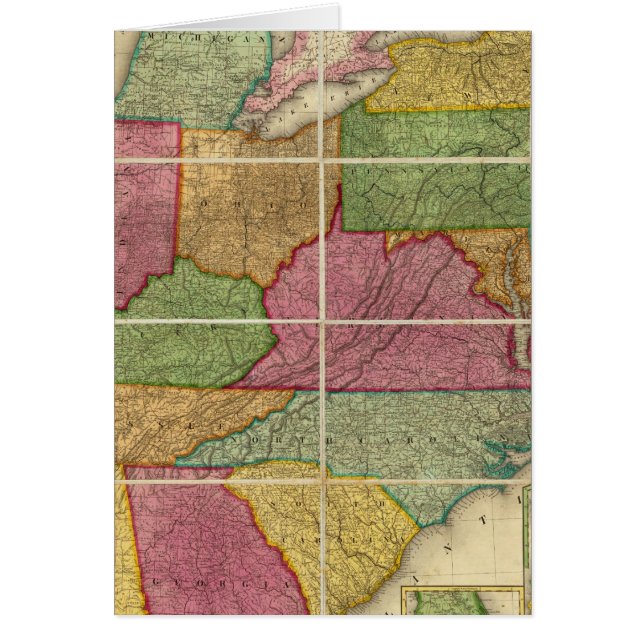 Mapa 4 de los Estados Unidos (Frente)