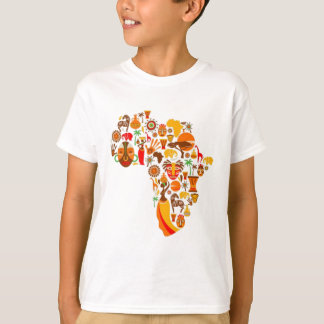Mapa africano de camiseta