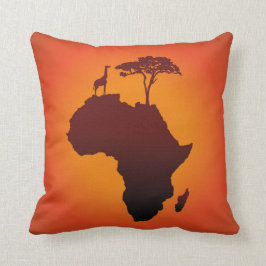 Mapa africano del safari - almohada