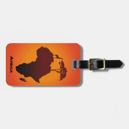 Mapa africano del safari - etiqueta del equipaje