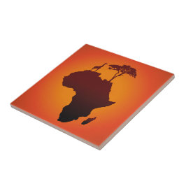 Mapa africano del safari - teja
