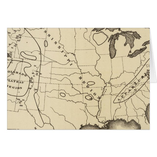 Mapa, aguas termales, Estados Unidos (Anverso (Horizontal))