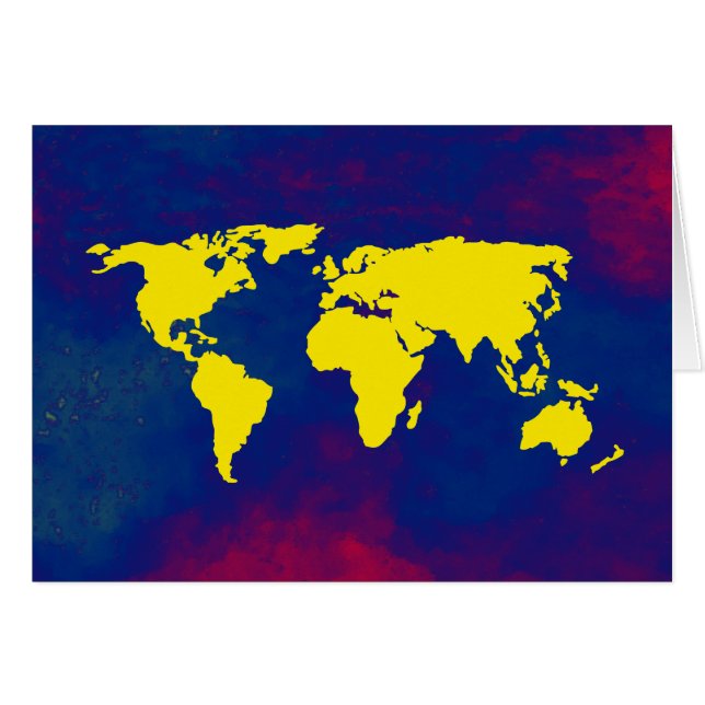 mapa amarillo del mundo (Anverso (Horizontal))
