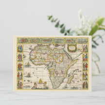 Mapa antiguo de África de Hondius y Jansson