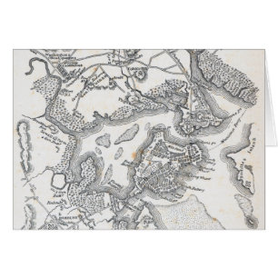 Mapa antiguo de Boston el 1775-1776