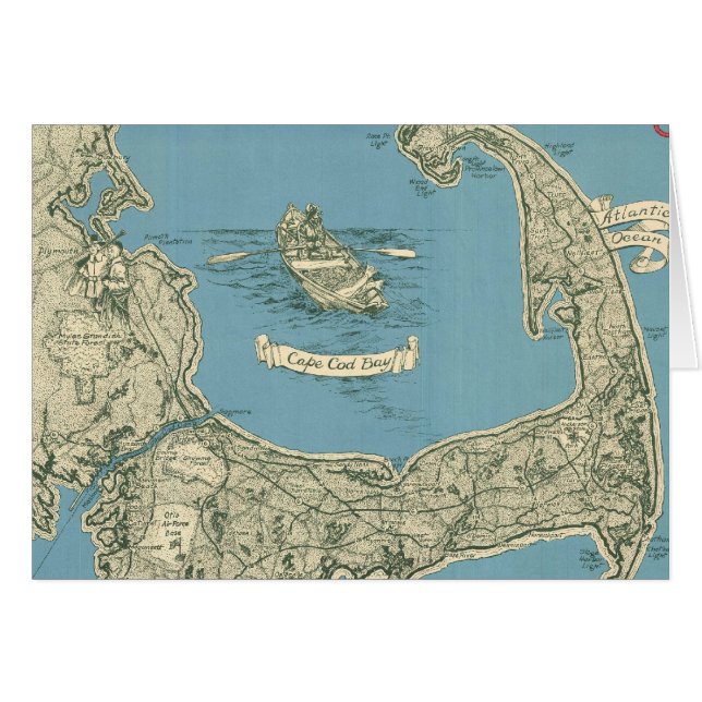 Mapa Antiguo de Cape Cod (1945) (Anverso (Horizontal))