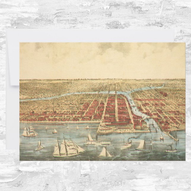 Mapa antiguo de Chicago, Invitación a la calle LaS (Subido por el creador)