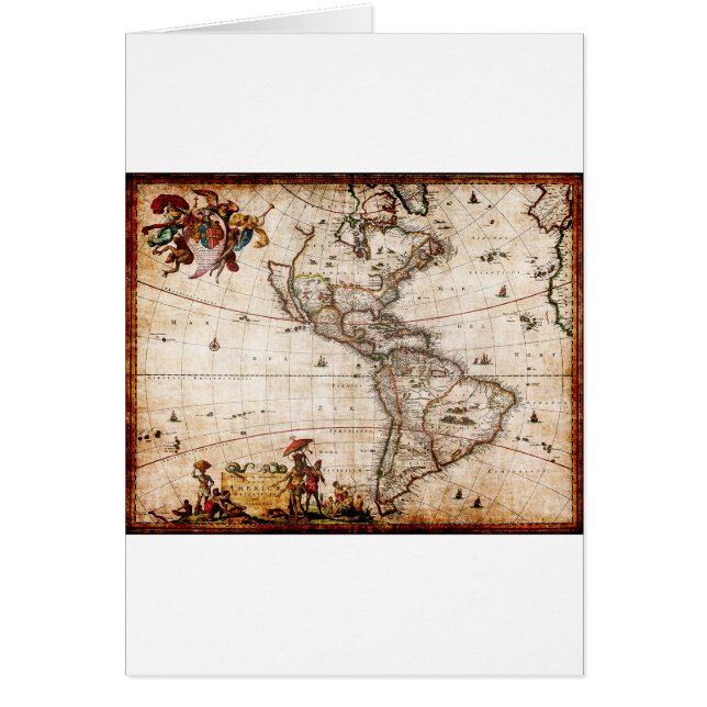 Mapa antiguo de Continente América (Frente)