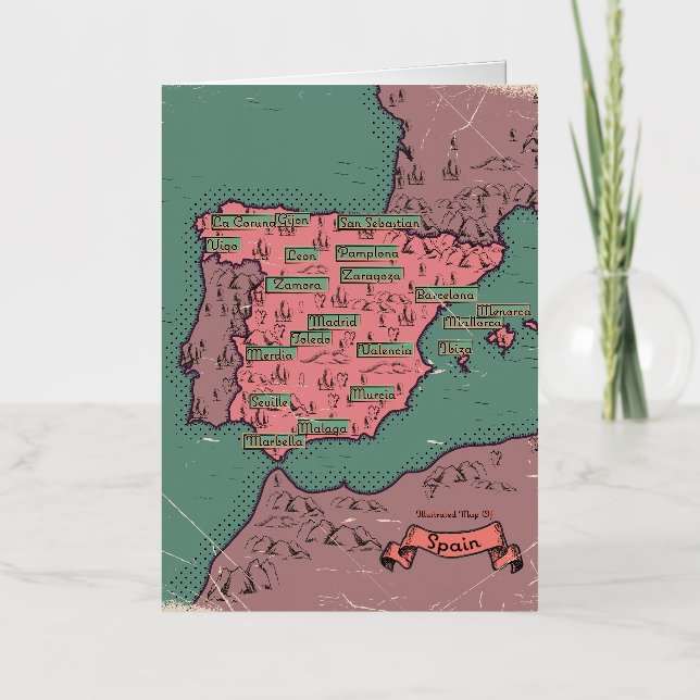 Mapa antiguo de España (Anverso)