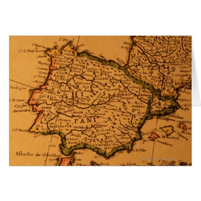 Mapa antiguo de España (Anverso (Horizontal))