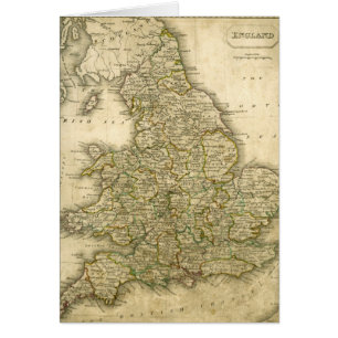 Mapa antiguo de Inglaterra y de País de Gales